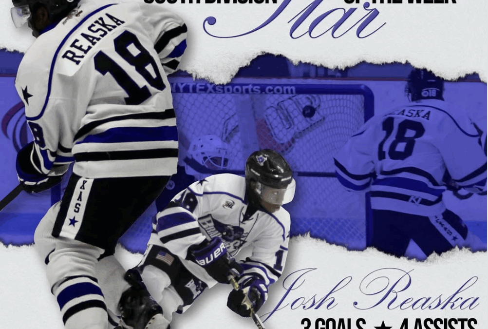 Josh Reaska named South Division Star of the Week!